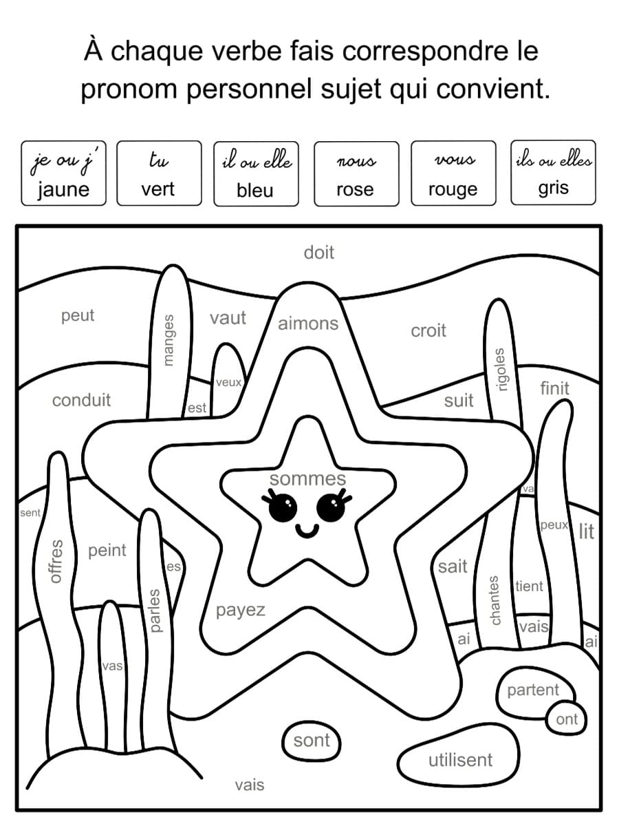Coloriage magique CE1 français
