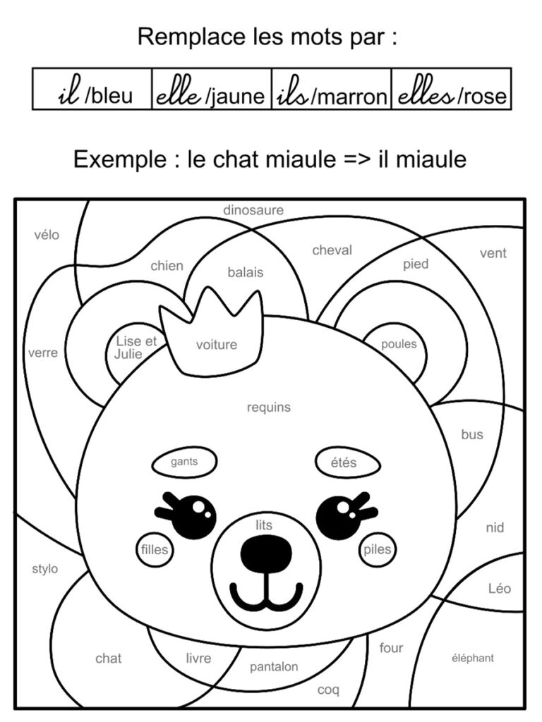 Lecture magique CE1 Coloriage magique CE1 lecture