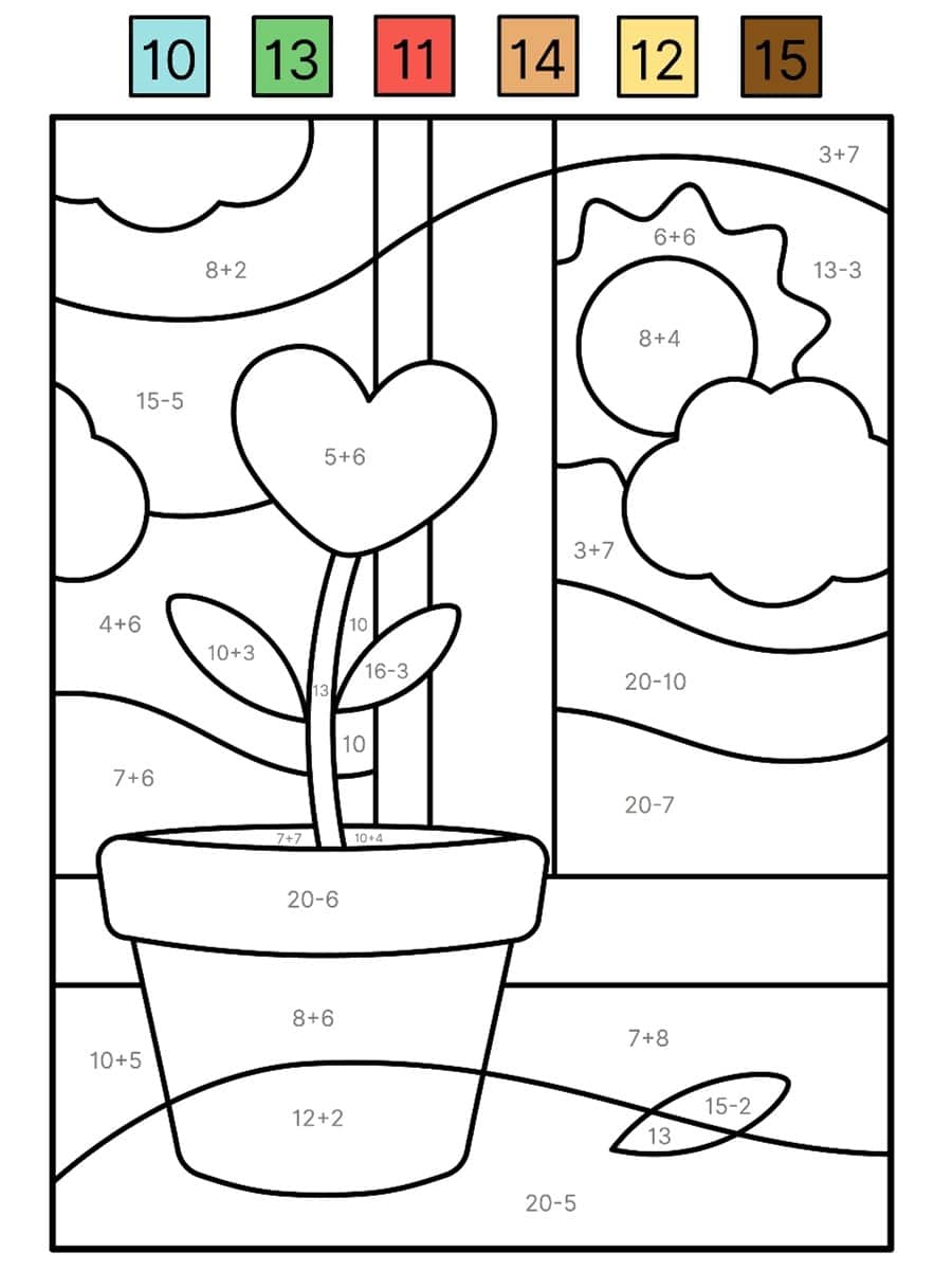 Coloriage magique CE1 maths