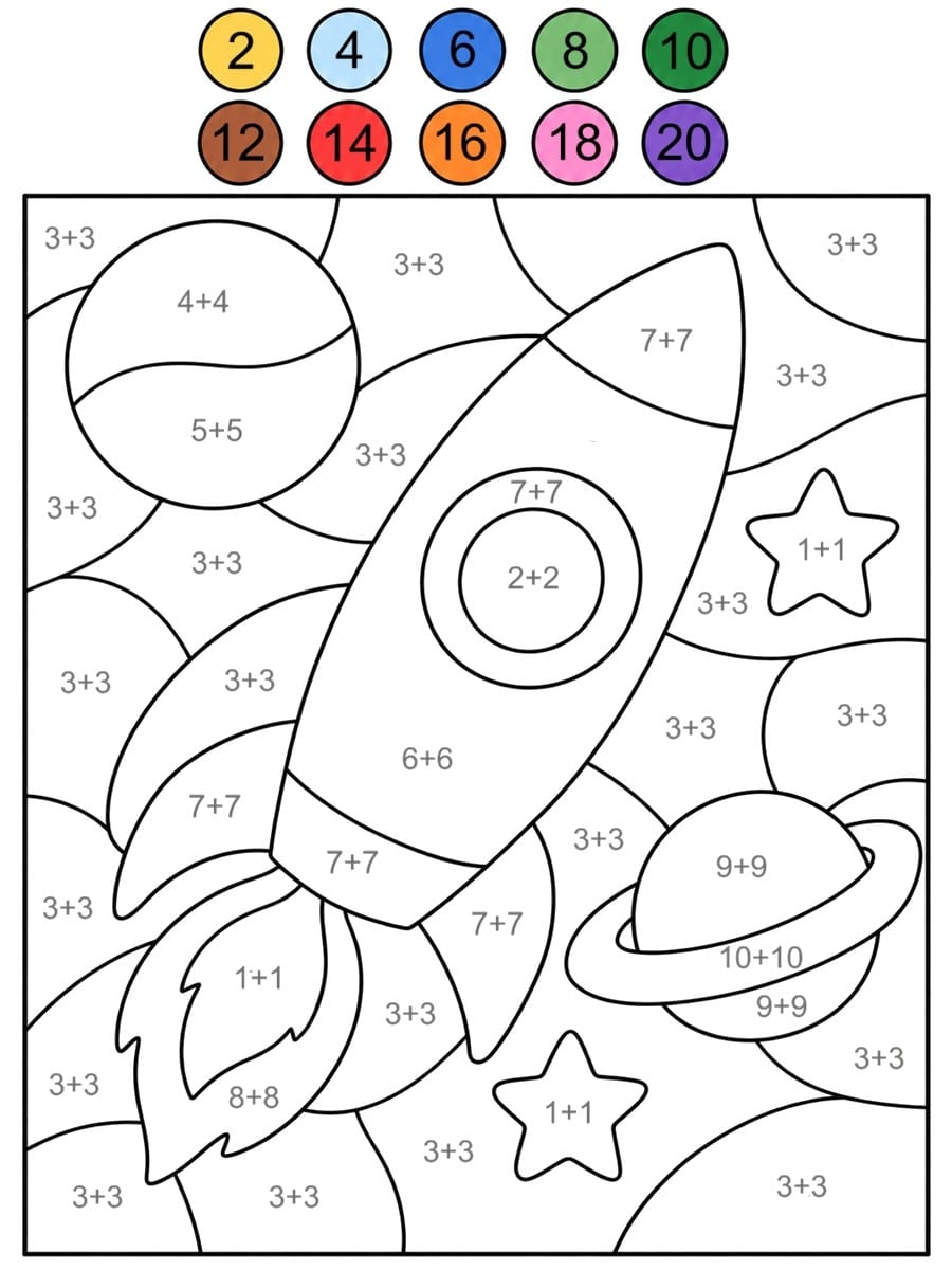 Coloriage magique les doubles