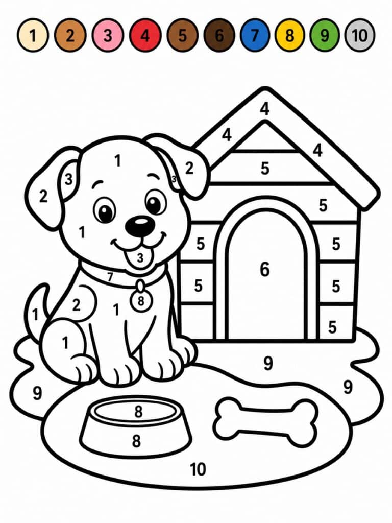 Coloriage magique maternelle 1 à 10