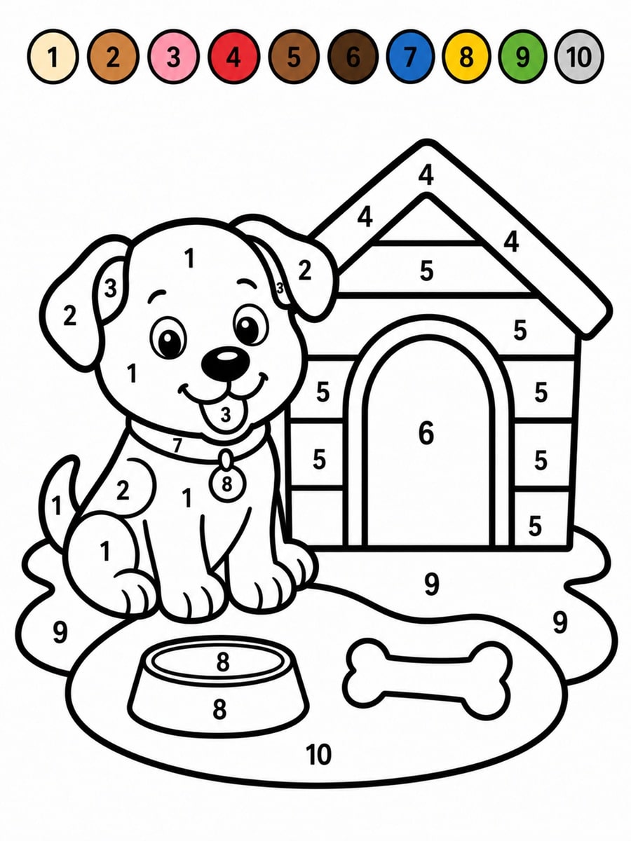 Coloriage magique maternelle 1 à 10