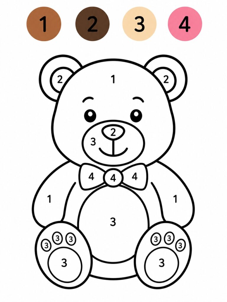 1 à 4 magique maternelle Coloriage magique maternelle 1 à 4