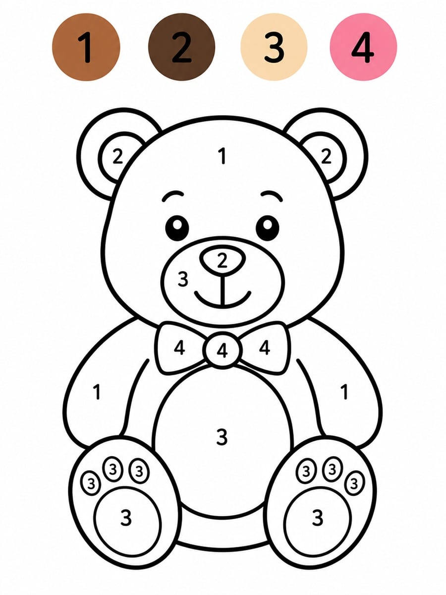 Coloriage magique maternelle 1 à 4