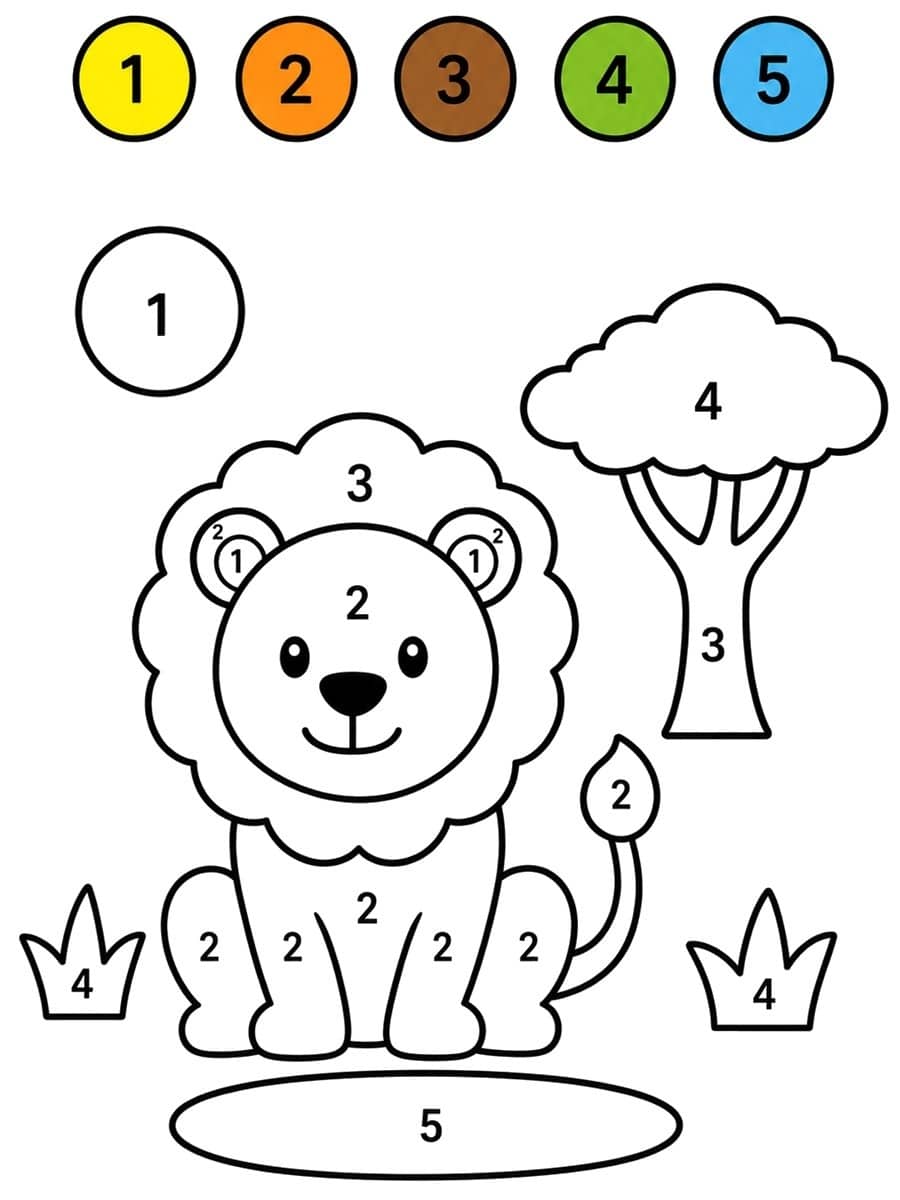 Coloriage magique maternelle Afrique