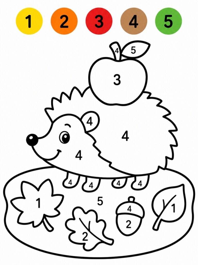 Automne magique maternelle Coloriage magique maternelle automne