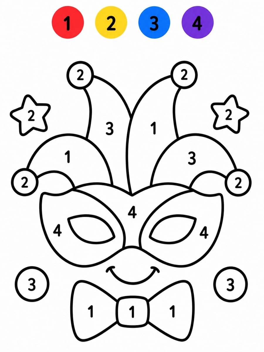 Coloriage magique maternelle carnaval