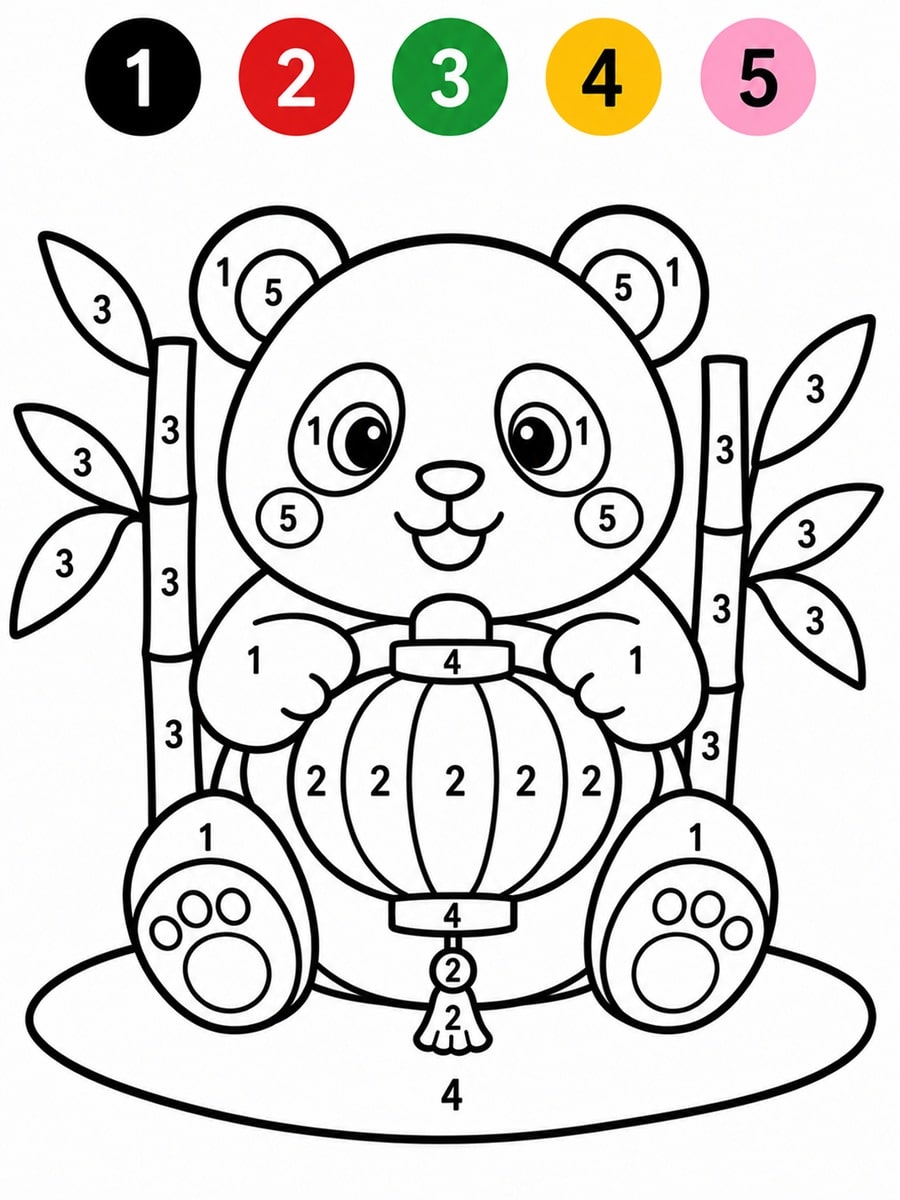 Coloriage magique maternelle Chine