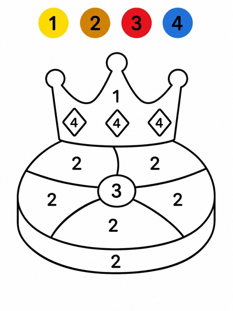 Coloriage magique maternelle galette des rois
