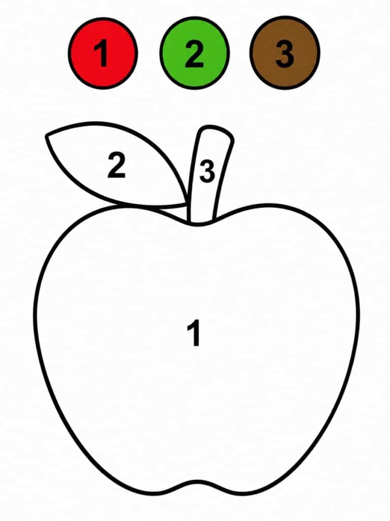 Pomme magique maternelle Coloriage magique maternelle pomme