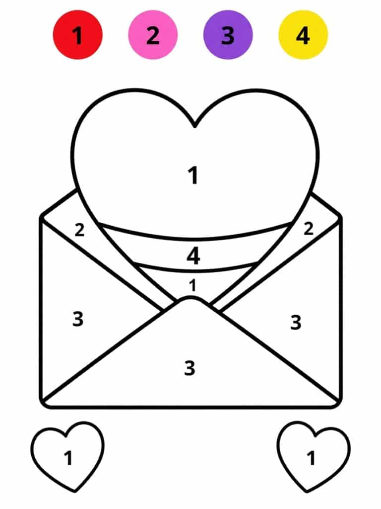 Coloriage magique maternelle Saint Valentin