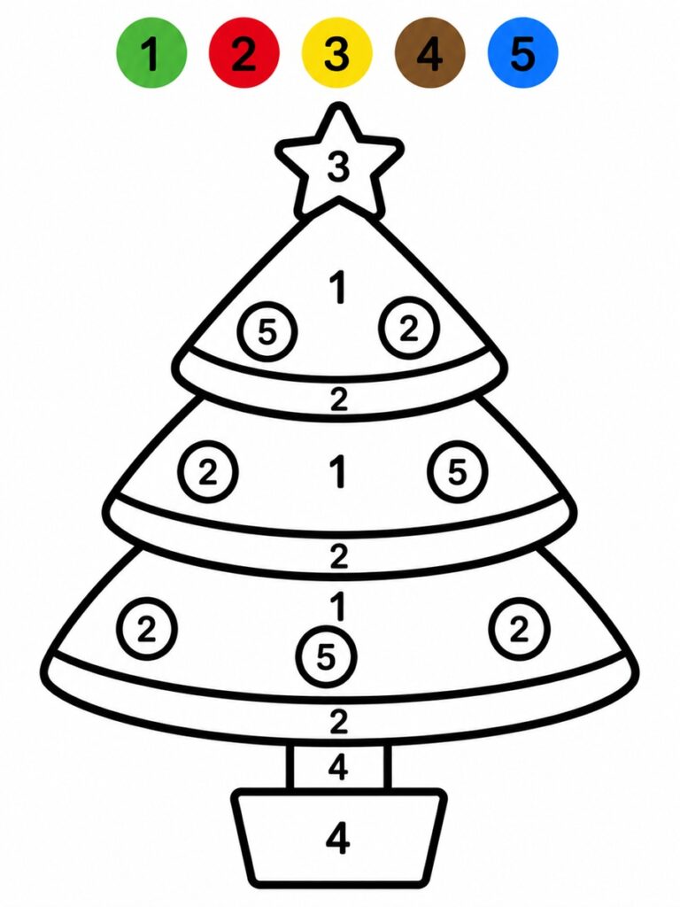 Sapin magique maternelle Coloriage magique maternelle sapin