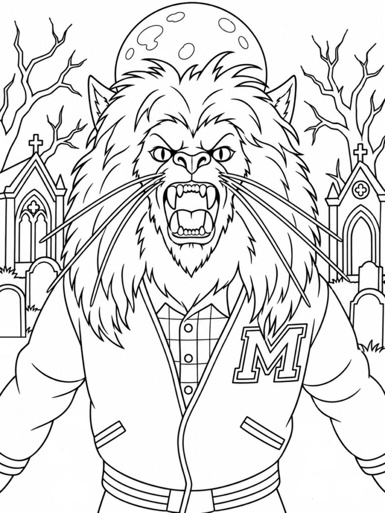 Michael Jackson loup-garou Coloriage Michael Jackson loup-garou