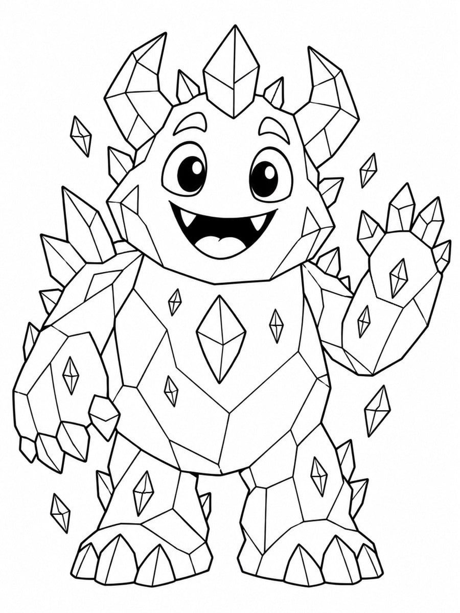 Coloriage monstre de glace