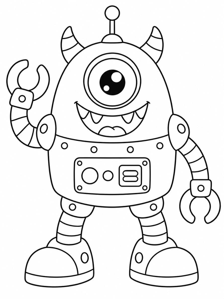 Coloriage monstre robot