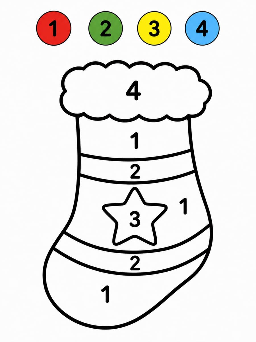 Coloriage magique maternelle Noël