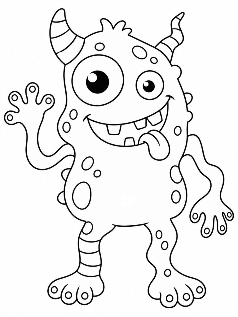 Monstre biscornu Coloriage monstre biscornu