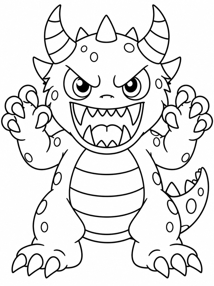 Coloriage monstre manga