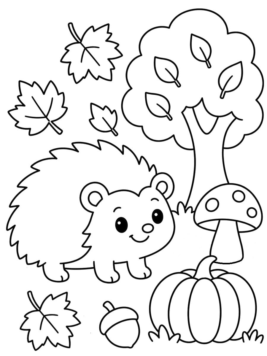 Coloriage automne maternelle