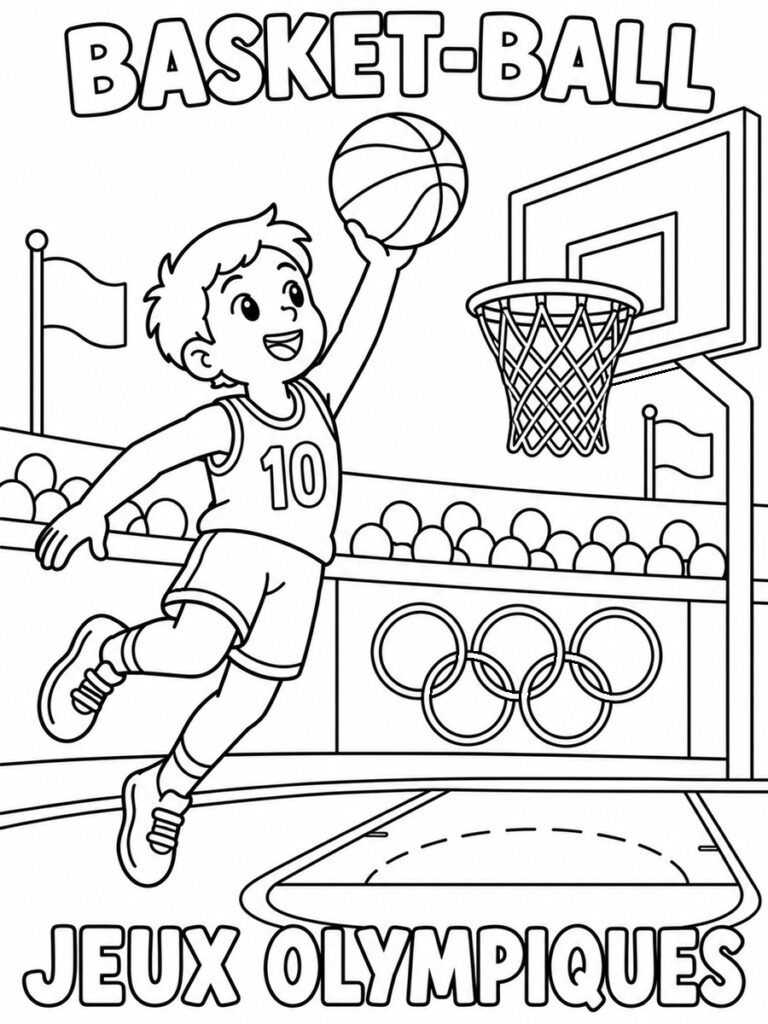 Coloriage basket-ball Jeux olympiques