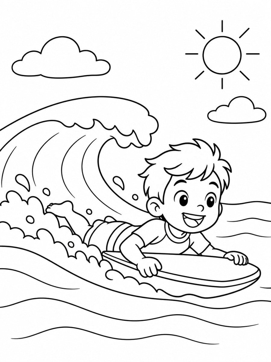 Coloriage bodyboard