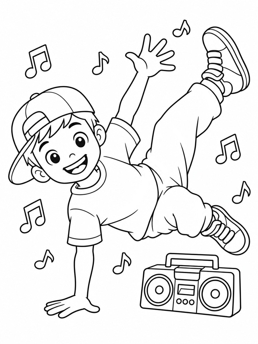 Coloriage breakdance