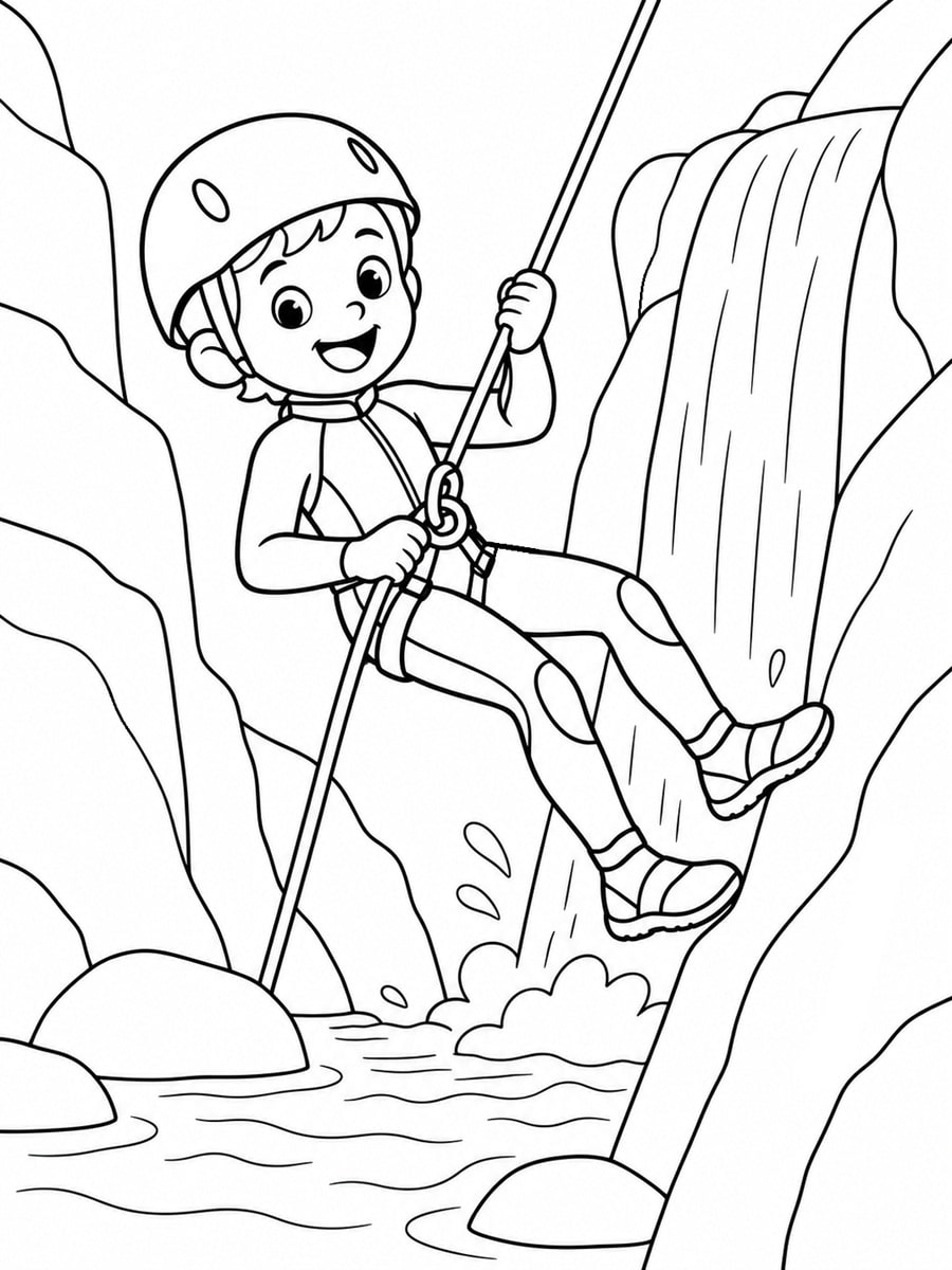 Coloriage canyoning
