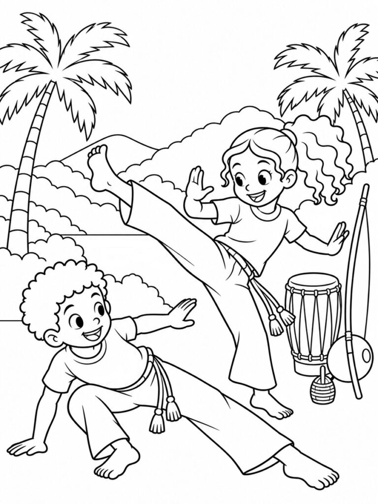 Capoeira Coloriage capoeira