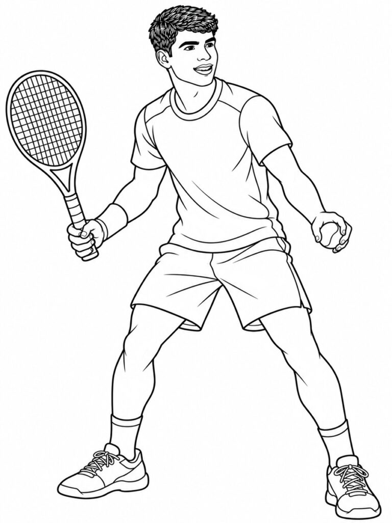 Coloriage Carlos Alcaraz