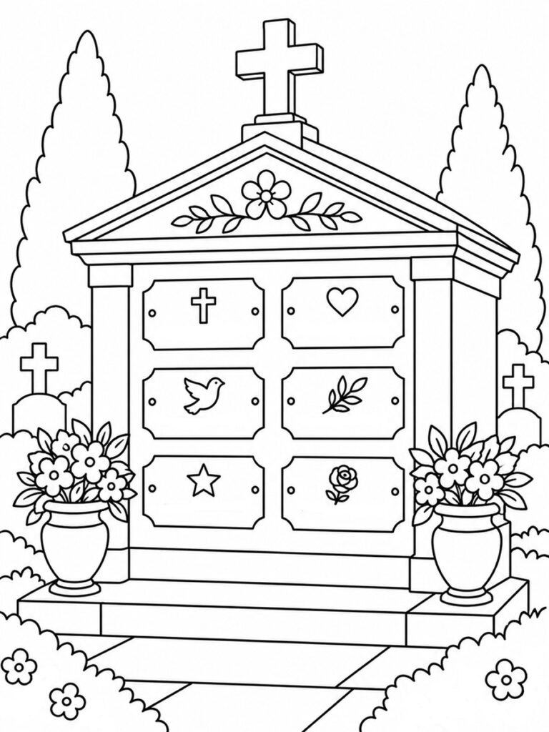 Caveau familial Coloriage caveau familial