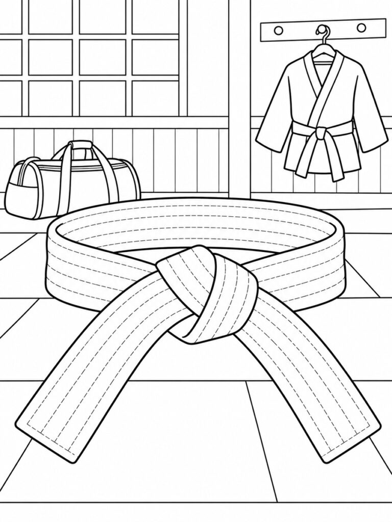 Ceinture de judo Coloriage ceinture de judo