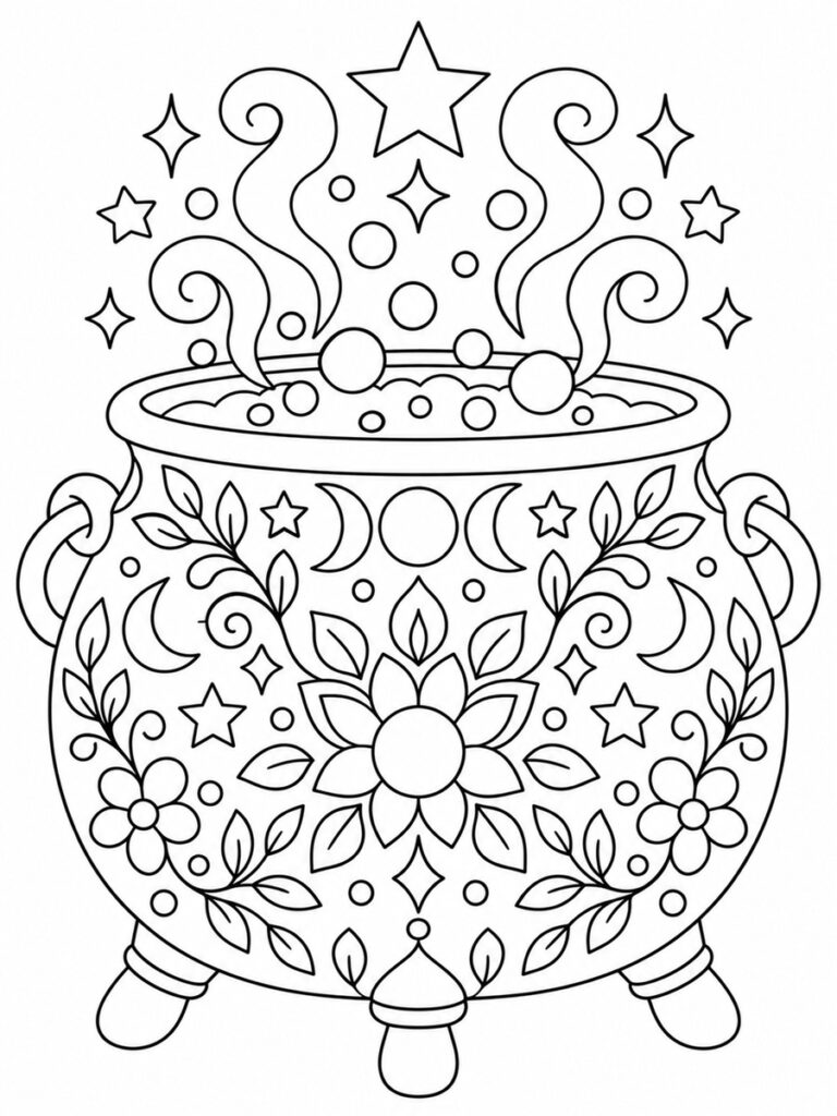Coloriage chaudron mandala