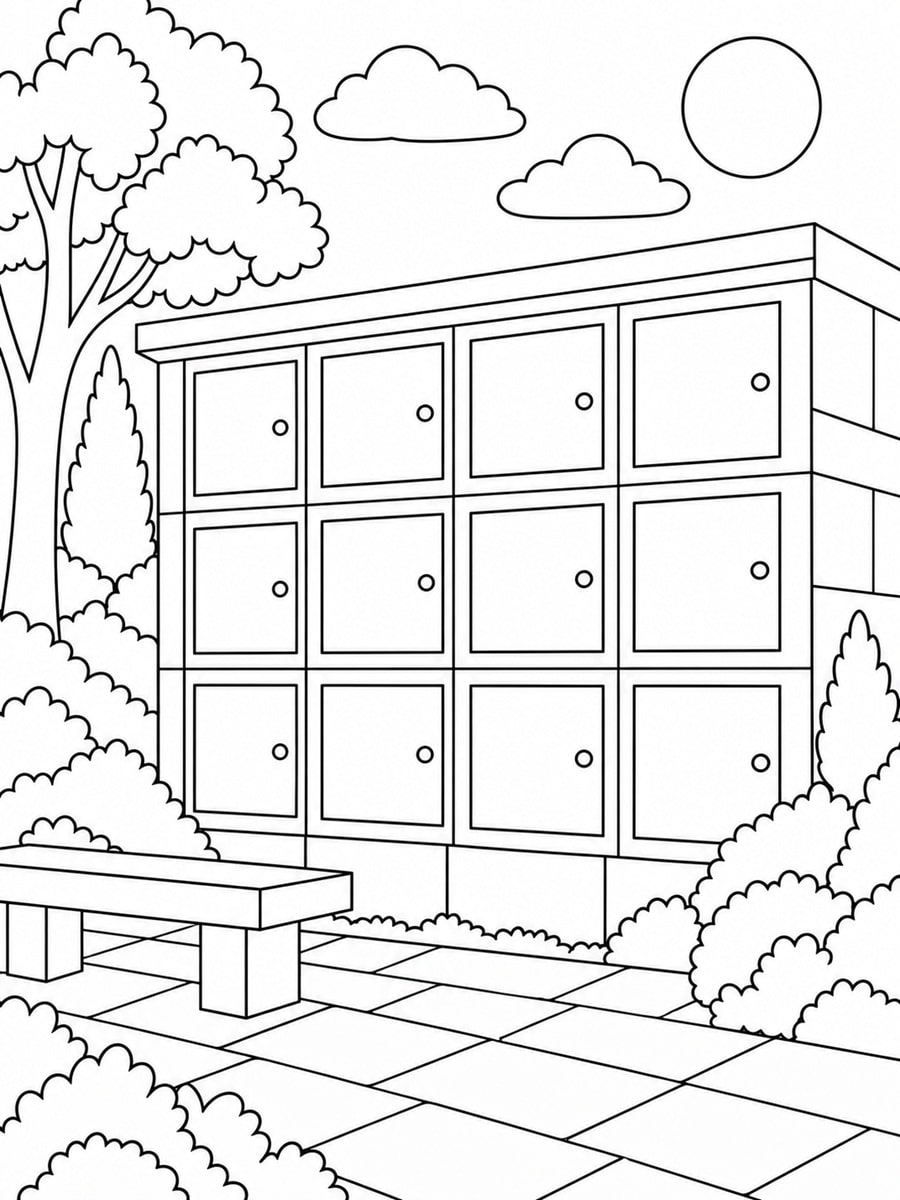 Coloriage columbarium