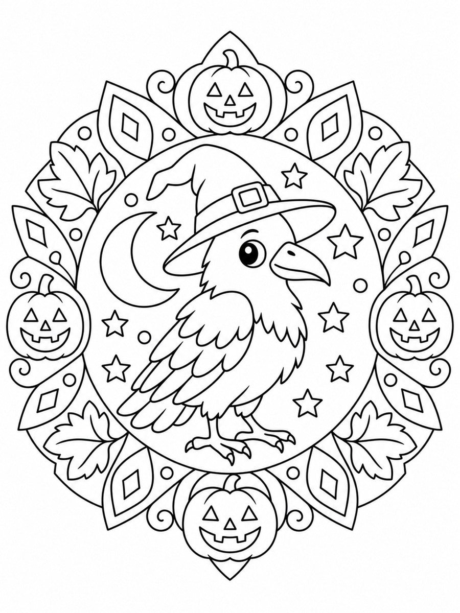 Coloriage Halloween mandala