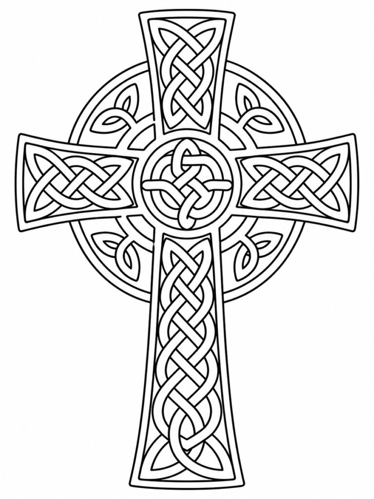 Croix celtique Coloriage croix celtique