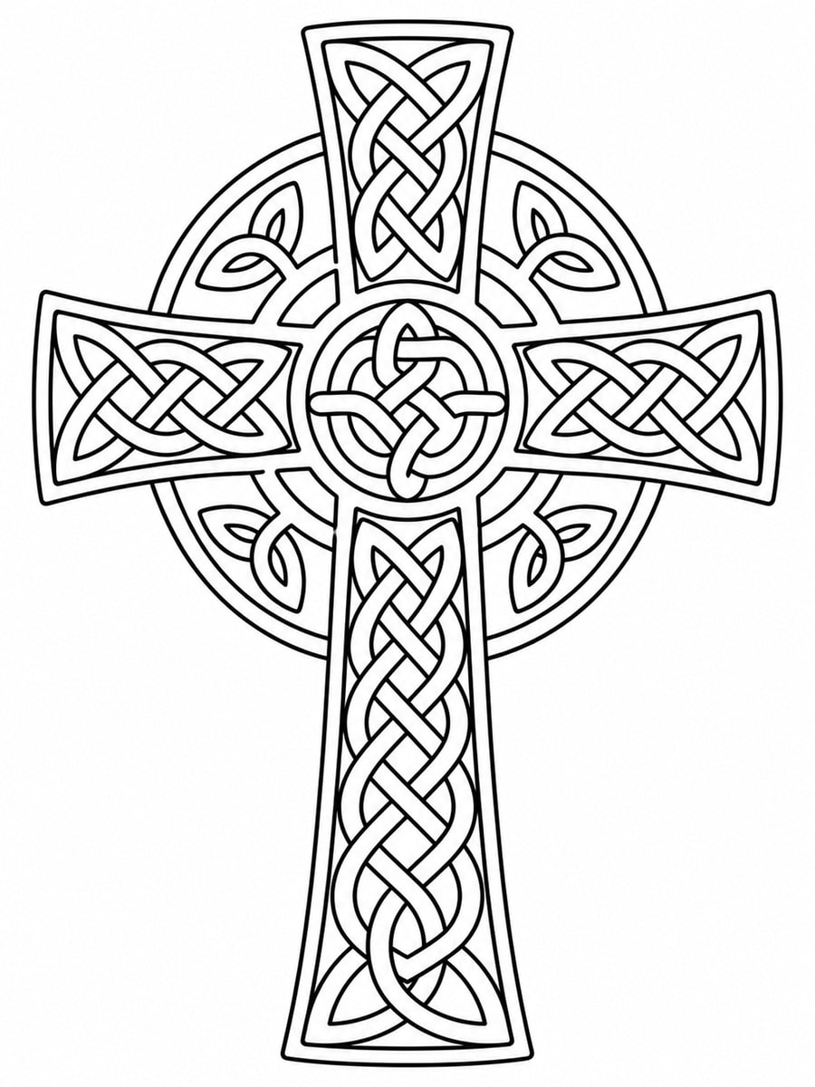 Coloriage croix celtique