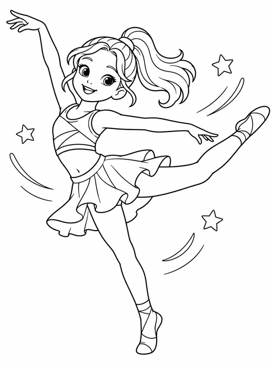 Coloriage danse modern jazz