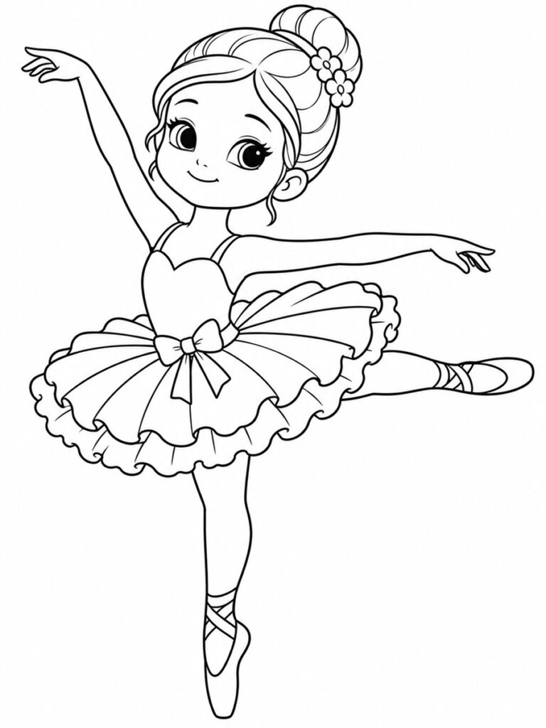 Danseuse ballerine Coloriage danse