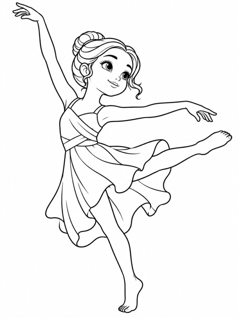 Danseuse contemporaine Coloriage danseuse contemporaine