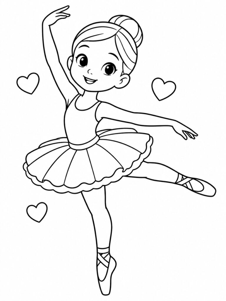 Coloriage danseuse facile