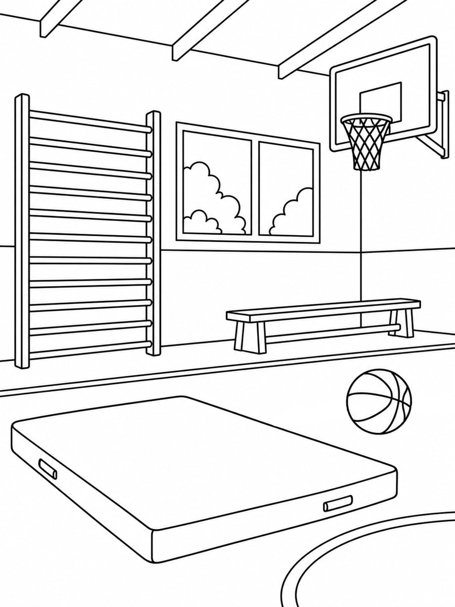 Coloriage gymnase