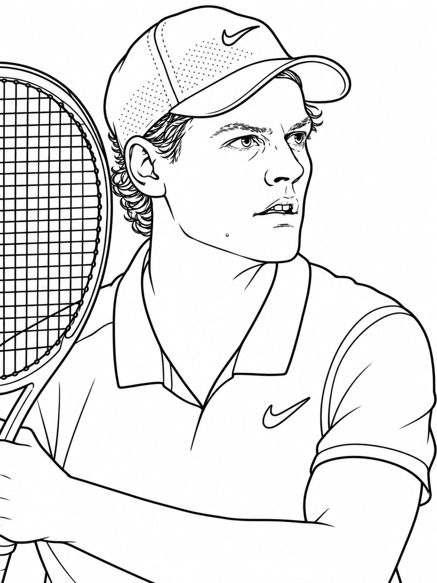 Coloriage Jannik Sinner