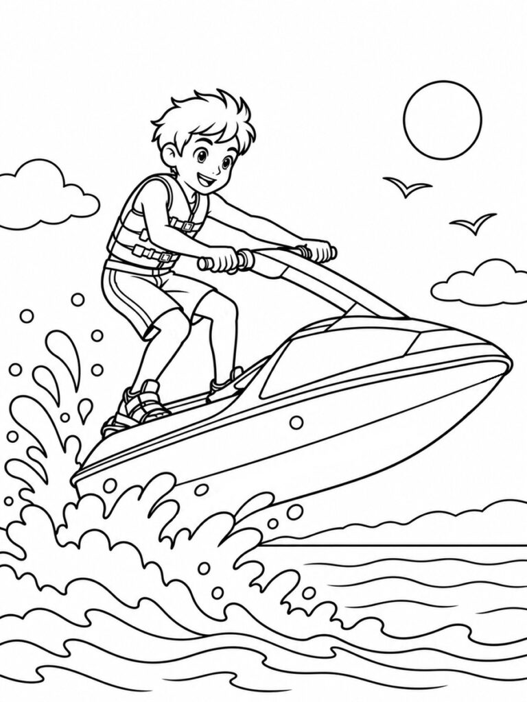 Jet-ski Coloriage jet-ski