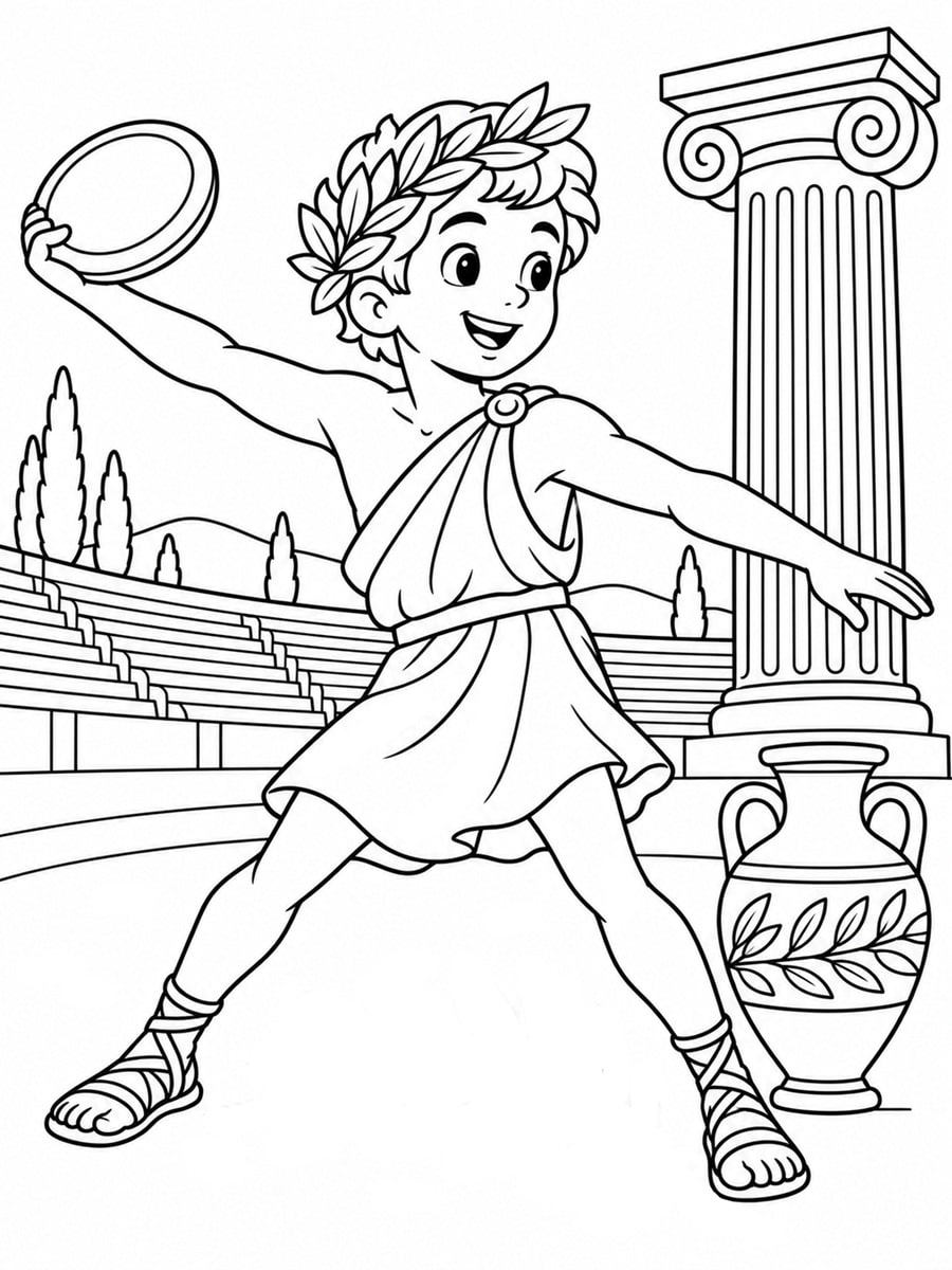 Coloriage Jeux olympiques antiques