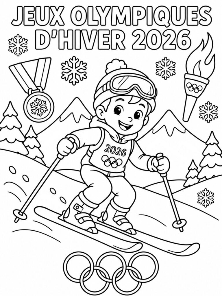 Coloriage Jeux olympiques d'hiver 2026
