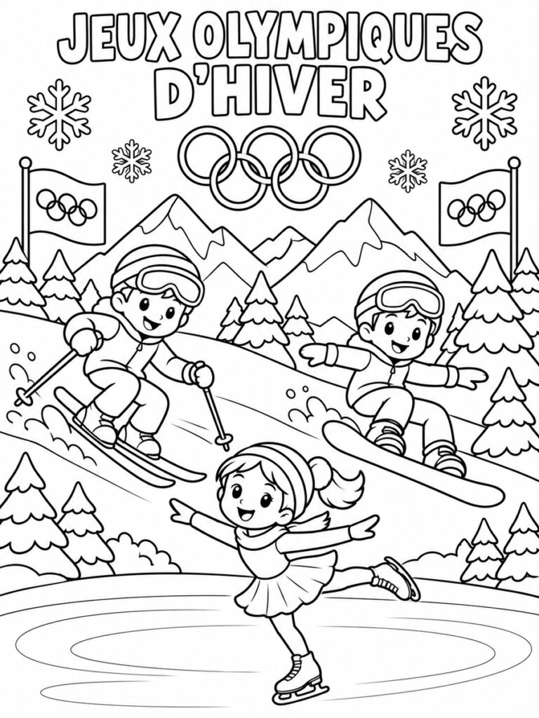 Jeux olympiques d'hiver Coloriage Jeux olympiques d'hiver