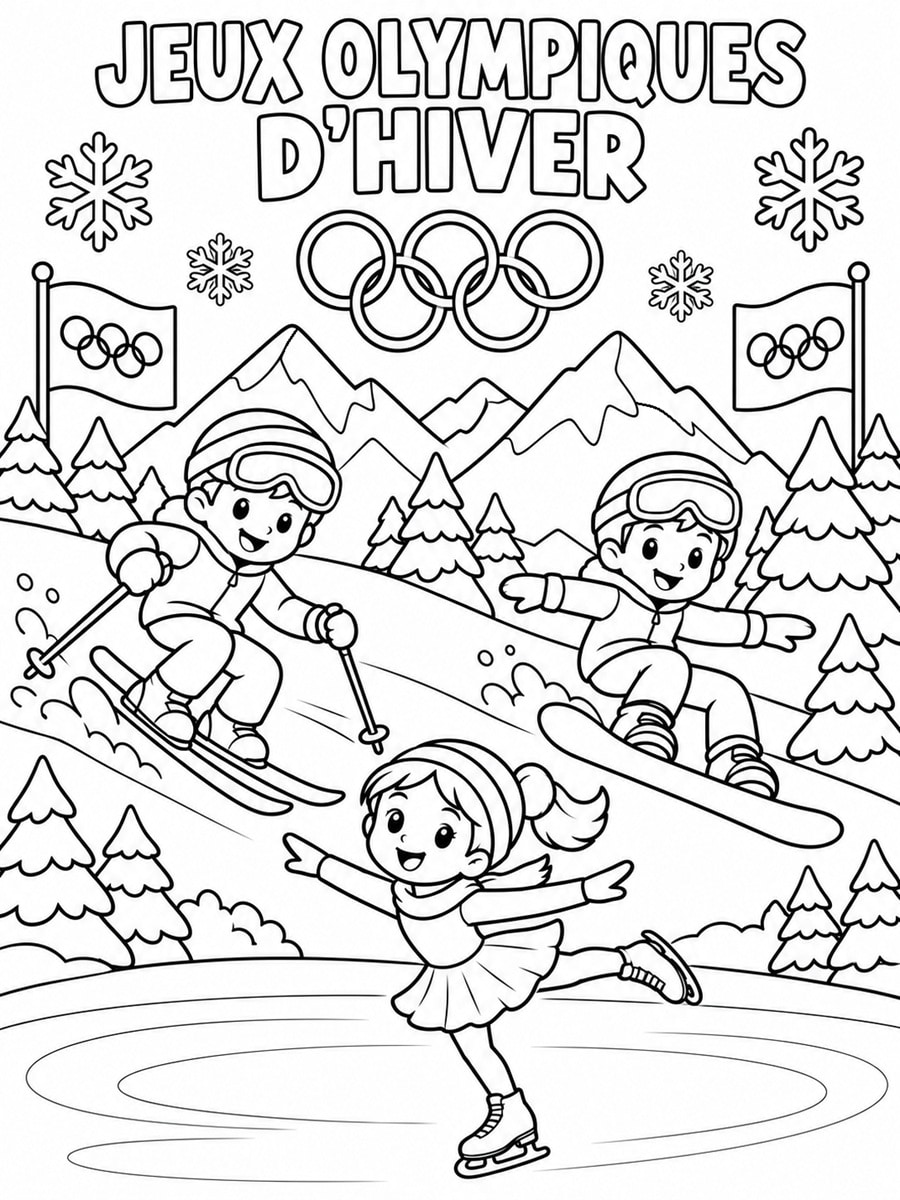Coloriage Jeux olympiques d'hiver