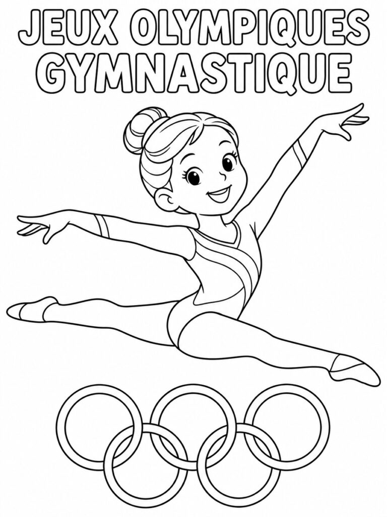 Coloriage Jeux olympiques gymnastique