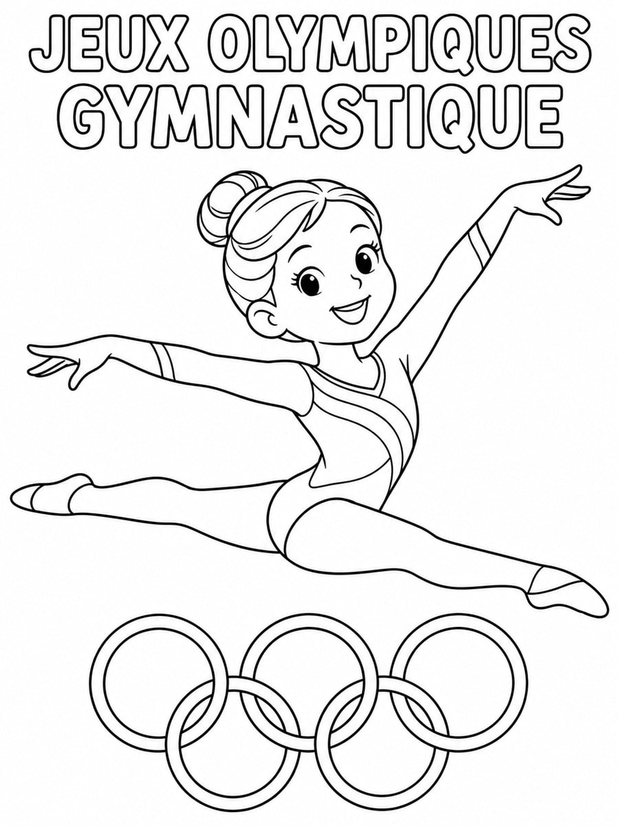 Coloriage Jeux olympiques gymnastique