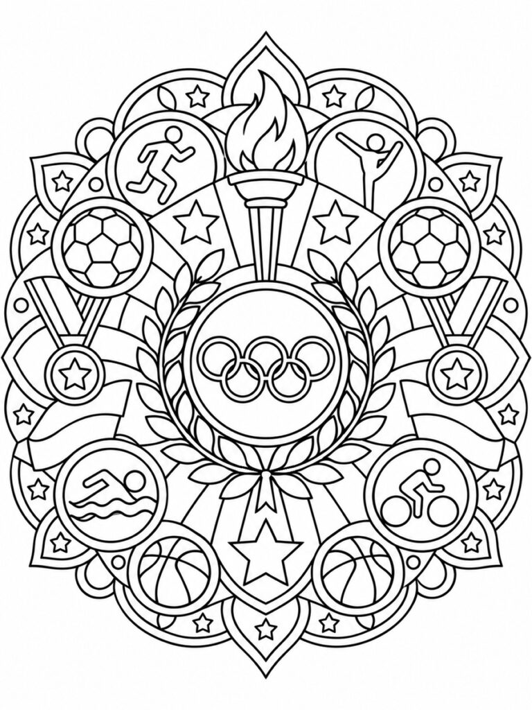 Coloriage Jeux olympiques mandala